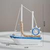 1pc Mini Marine Nautical Ship Sailing Boat Wood Crafts Ornaments Party Room Home Decoration