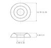 304 Stainless Steel Concave-Convex Fish Eye Decorative Gasket Washer 6# 8# 10# 12#