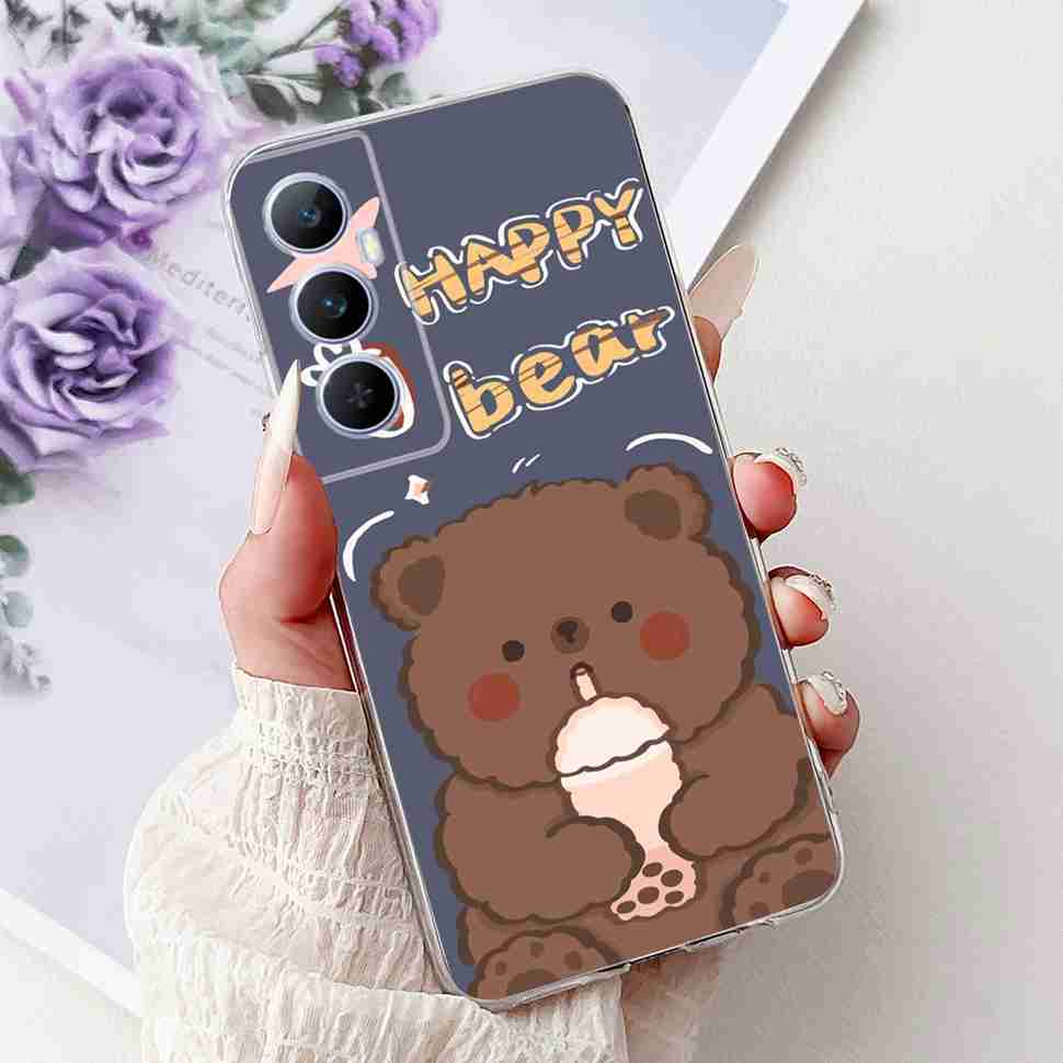 For Realme C65 4G 2024 Case Soft Silicone Colorful Butterfly Cover Case For Realme C 65 C65 Fundas RMX3910 Full Protective Case