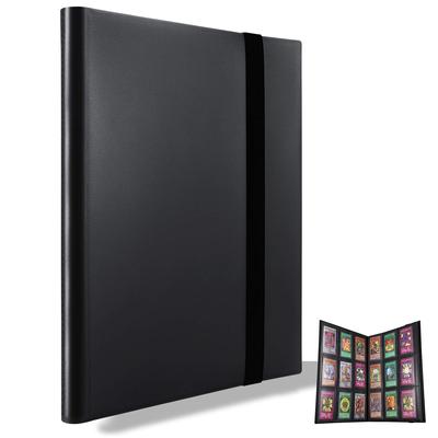 Карманная коллекционная карточка 360 с боковой загрузкой, PP Card Binder, карманный размер, совместим с альбомом Pokemon Cards, Pocket, (черный)