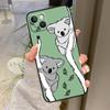 Мультяшный Рисунок Животное Коала Чехол Для iPhone 17 Air 16 15 14 13 11 12 Pro Max Plus 12 13 Mini 16e 17 Pro Max Задняя Крышка