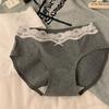 Women's Lace Edge Skin Friendly Mid-waist Extension Crotch Triangle Briefs