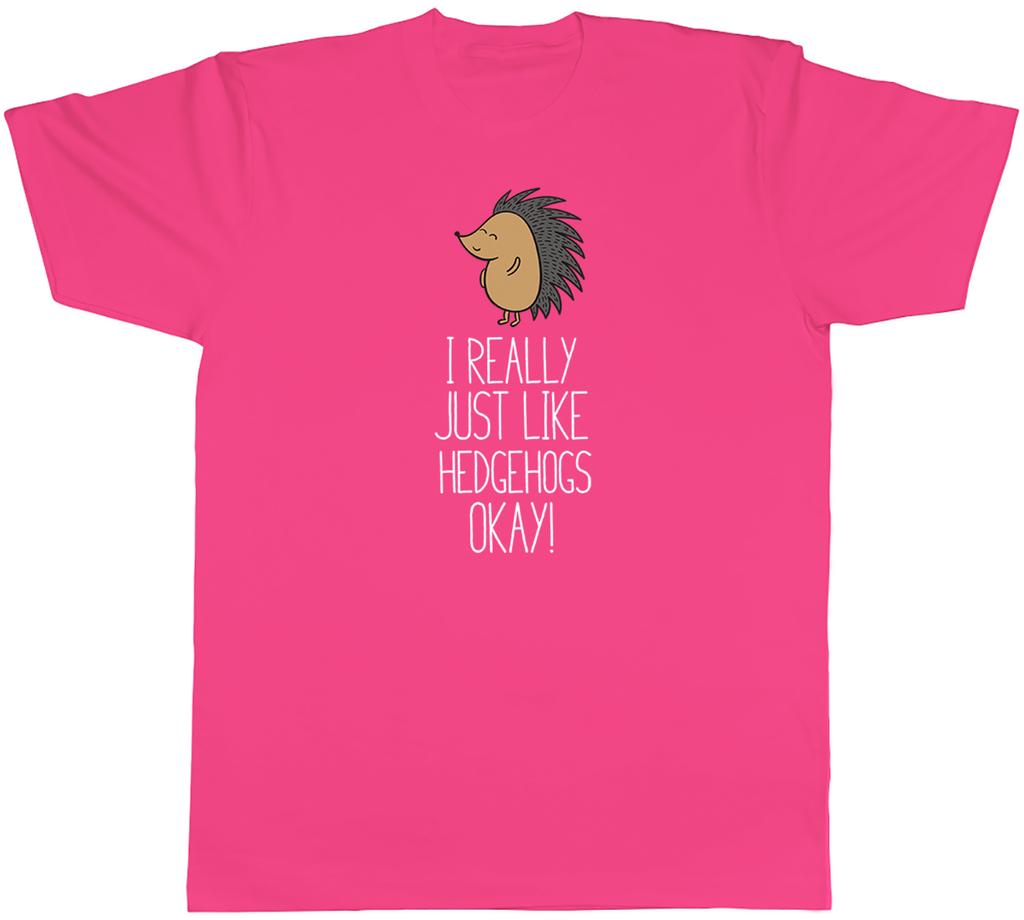 Funny Hedgehogs Unisexs TShirt I Really Like Hedgehogs Okay Unisex Tee Gift