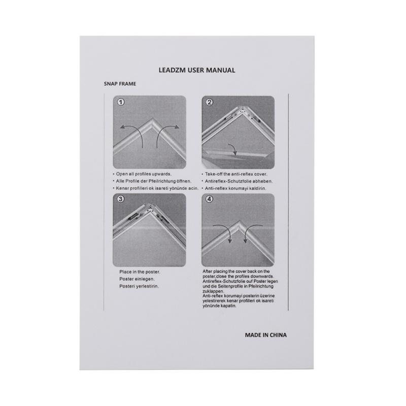 25mm Poster Frame Anti-glare Uv-resistant Right Angle Picture Frame For Home Decor (21.59 X 27.94cm)