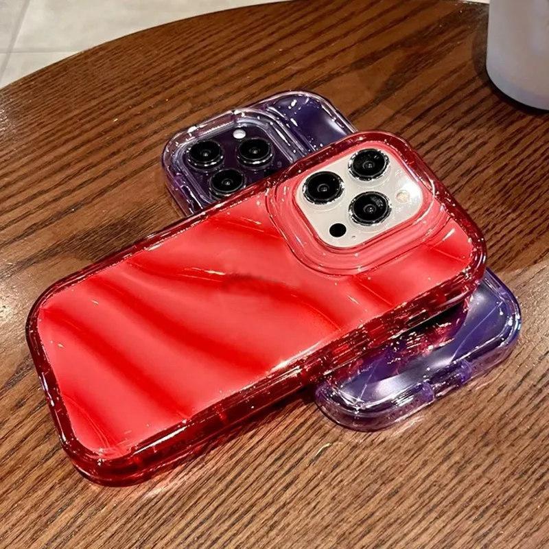 Утолщенный прозрачный чехол для телефона из бампера для iPhone 11 12 13 14 15 Pro Max X XR XS Max 7 8 Plus противоударный простой мягкий чехол из ТПУ