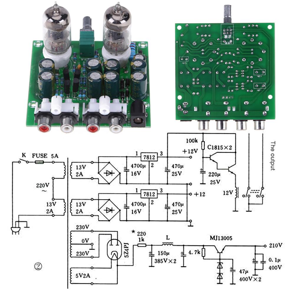 Electronic Tube Preamplifier Boards DIY Kits Preamp Amplifier Module Bile Amp Effect Tool Parts Accessories