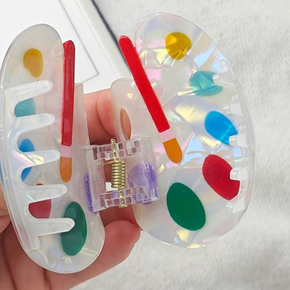 Funny Book Hair Claw Cute Geometry Acetate Hair Clip Pencil Hair Barrettes Back To School