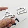 3D ABS Car Letters Logo A1 A2 Q2 Rear Trunk Badge Sticker Decals For B A1 A2 Q2 Auto Tail Marking Accessories