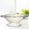 Rust-proof Enamel Coated Fruit Basket Carbon Steel Vegetable Strainer  Countertop