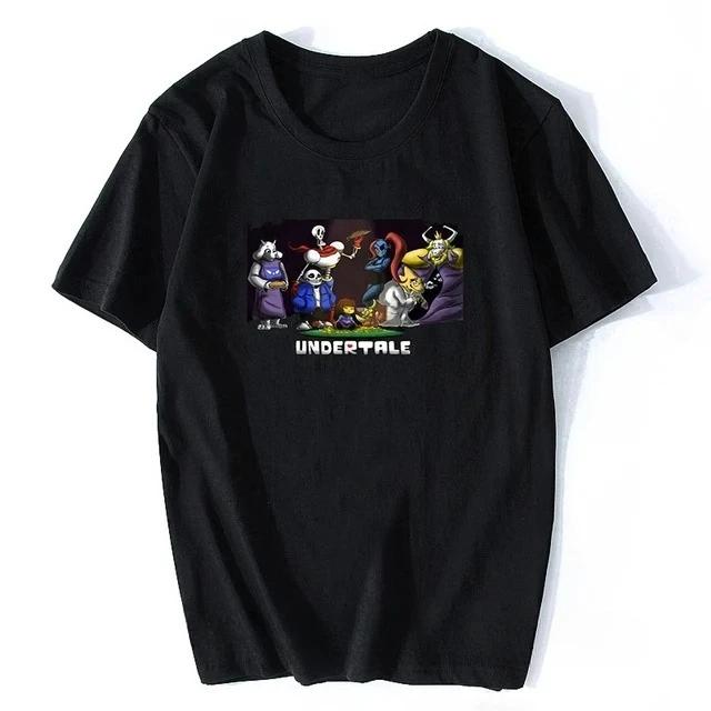 Мужская футболка с принтом Papiro из игры Undertale, повседневная уличная мода Харадзюку, простая повседневная свободная футболка с коротким рукавом из чистого хлопка