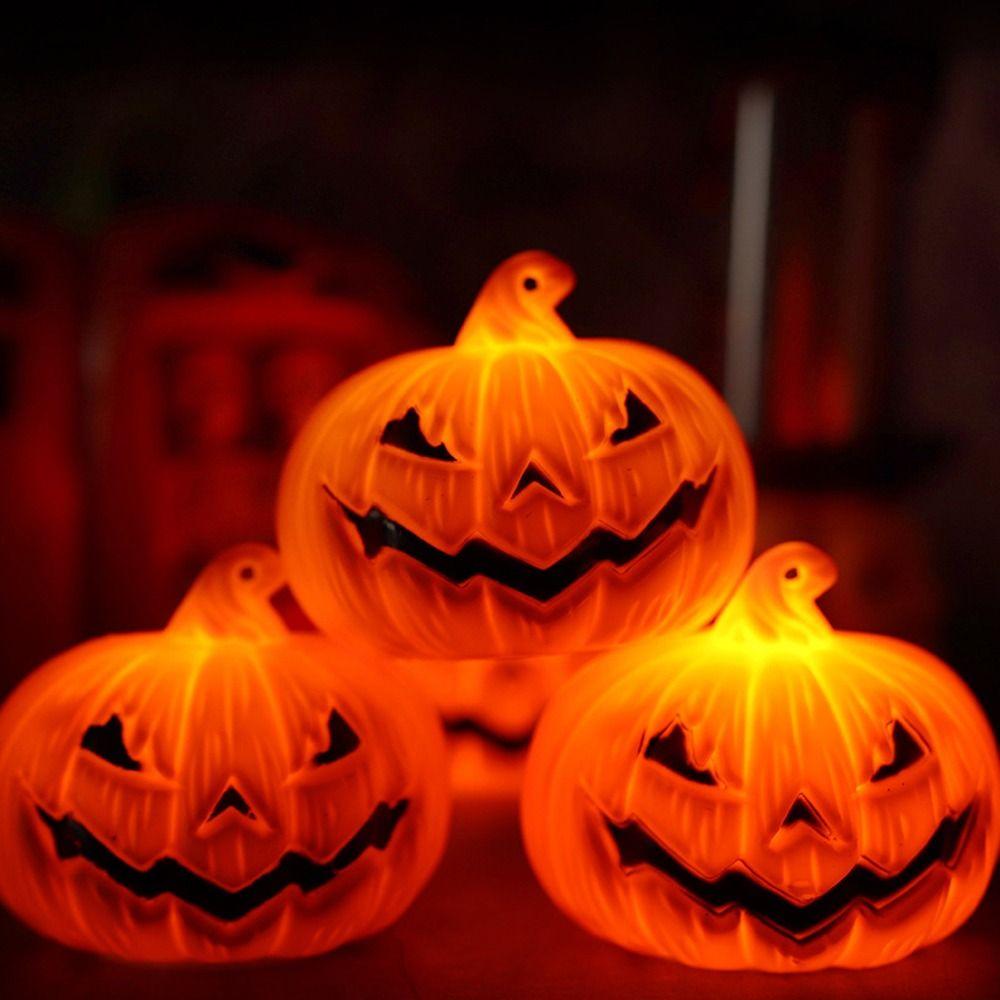 ABS Pumpkin Lamp Horror Props Candle Lamp New Ghost Festival Decoration  Party Supplies