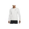 Nike Dri-FIT Track Club Logo Embroidered Comfortable Crewneck Sweatshirt Men Sweatshirt White FB5508-025