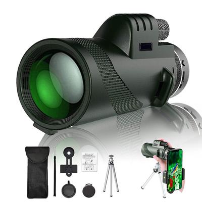 Монокулярный телескоп 80x100 со штативом Водонепроницаемый Портативный для путешествий на открытом воздухе, походов, охоты, наблюдения за птицами