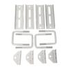 4Pcs Boat Trailer Bunk Brackets Kit 8in Galvanized Iron 2 Layer Crossmember Hardware Adjustable Height