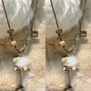 "Puppy Barista" Cute Puppy Versatile Necklace Sweater Chain with a Sophisticated Design, Niche Accessory, New for Women