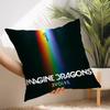 I-Imagine D-Dragons Наволочка Короткий плюш Принт Наволочка Квадратные Наволочки для дивана Домашний декор