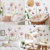 Chinese-style Relief Flower Decorative Wall Stickers for Bedroom Living Room Entrance Hall Home Background