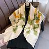 Women Print Scarf 90*90cm Square Twill Silk Hijab Bandana Female Neckerchief Foulard Shawl Wraps Echarpe Beach Stoles