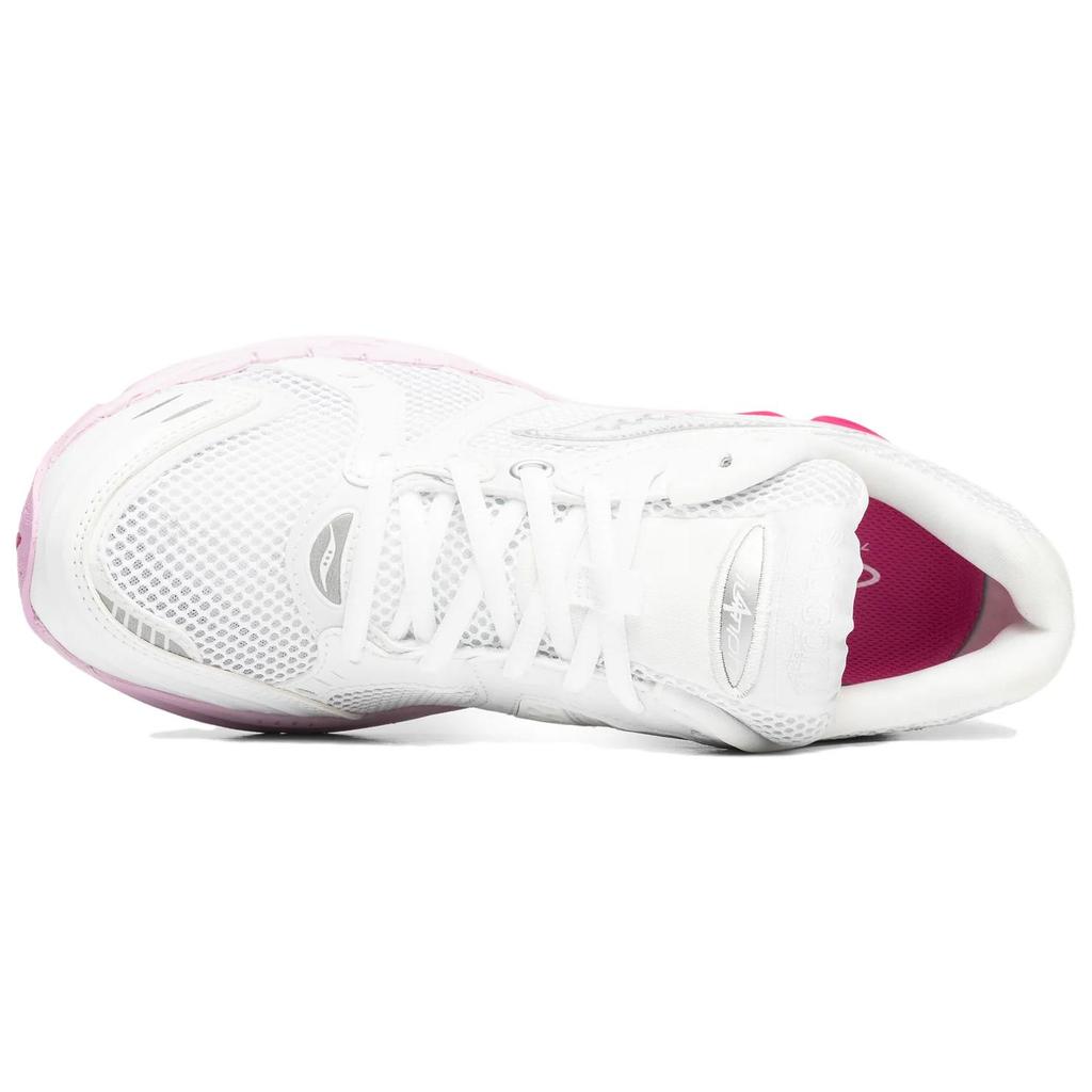 SAUCONY ProGrid Triumph 4 Нескользящие Устойчивые к истиранию Низкие Беговые Кроссовки Женские Белые Розовые S60901-1