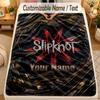 Фланелевое одеялоSlipknot Имя Текст Персонализированное Мягкое Теплое Плед Декор Дома Подарок