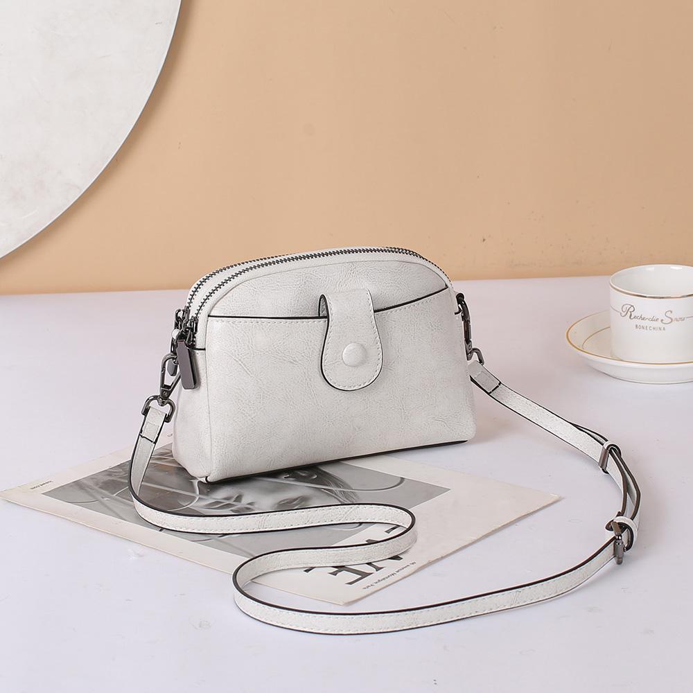 2025 Мини Женские Сумки Через Плечо Ретро Натуральная Кожаная Сумка-Меселердж Двухслойная Молния Женская Сумка Через Плечо Отличные Сумки Из Коровьей Кожи