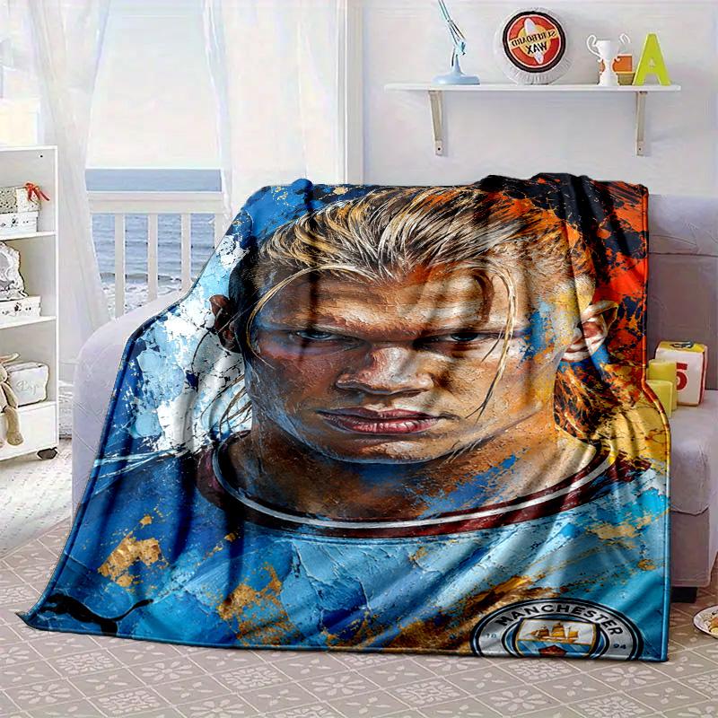 Haaland's Number 9 Journey Portable Blanket/Soft Blanket Bedding Blanket Suitable for Travel Camping Living Rooms Offices Sofas Fan Gifts