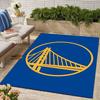 Golden State Warriors Design Area Rug - Non-Slip, Soft & Cozy Floor Mat for Living Room, Bedroom, Office - Indoor/Outdoor Decorative Carpet