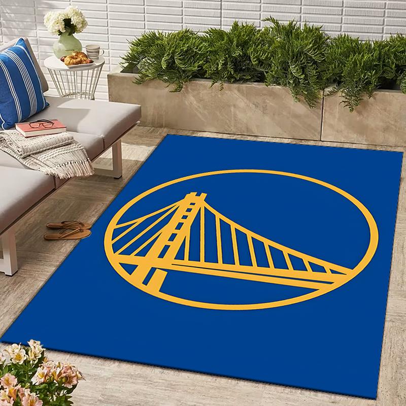 Golden State Warriors Design Area Rug - Non-Slip, Soft & Cozy Floor Mat for Living Room, Bedroom, Office - Indoor/Outdoor Decorative Carpet