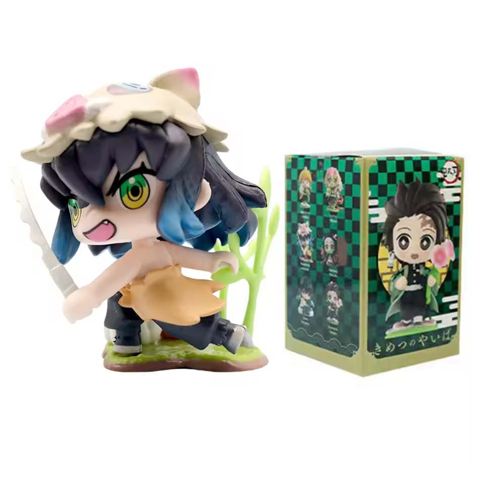 Продано 1-12 шт. Аниме Клинок, рассекающий демонов Модель Танджиро Камадо Незуко мультяшная фигурка ПВХ модель украшение детский Рождество Хэллоуин подарок