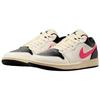 Женские кроссовки Air Jordan 1 Low Pale Ivory Black Muslin Кремовые Розовые DC0774-107
