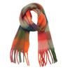 Autumn and Winter New Thickened Shawl Imitation Mohair Coarse Whiskers Colorful Plaid Scarf