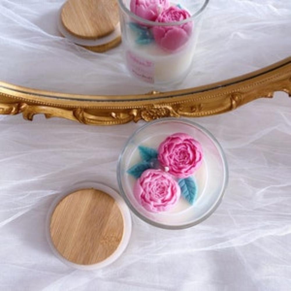 Силиконовая форма для свечей в виде бутонов пиона, инструмент для изготовления свечей с ароматом розы, листья, смола, формы для поделок ручной работы, свадебный декор, подарки своими руками