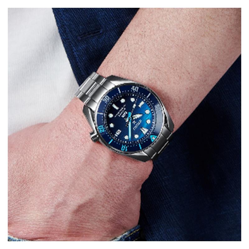 Seiko Серия 'Океан' 200 метров водонепроницаемость Автоматические Стальной ремешок 42,65 мм мужские часы синий циферблат SBDY123