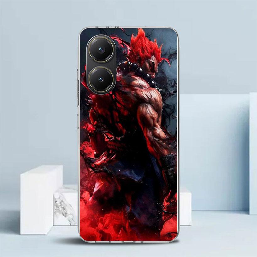 Игровой чехол S-Street F-FighterS с мягкой крышкой для телефонов Xiaomi Poco F7 Ultra X7 X6 X5 Pro M7, Redmi 15 15C 13 13C 12 12C 10 10C с принтом