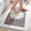 Fresh Daisy Style Bathroom Floor Mat, Bathroom Entrance Absorbent Mat, Shower Room Anti slip Carpet Home Decoration