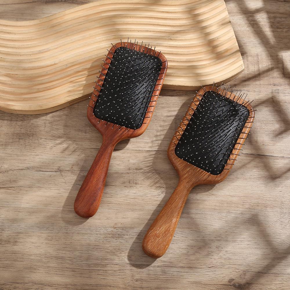 Customizable Sandalwood Air Cushion Comb for Scalp Massage and Long Hair