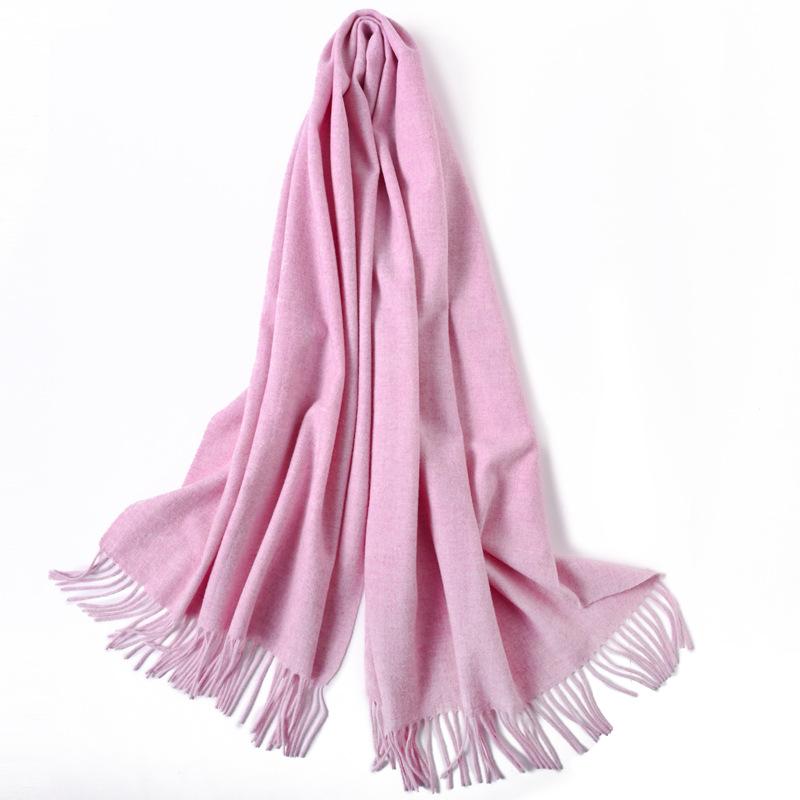 100 Pure Wool Scarves Women's Winter High-end Cashmere Oversized Shawl Gift