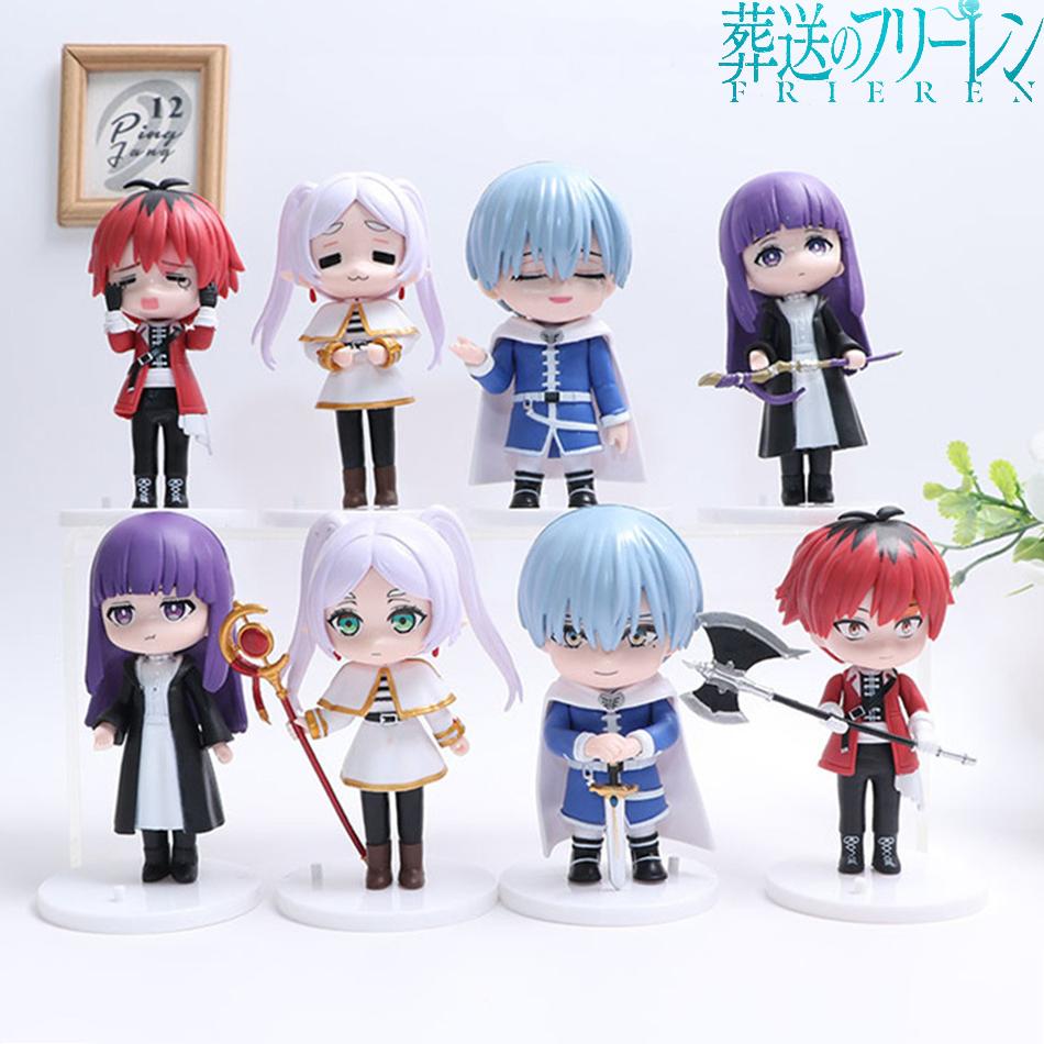 4 шт.-8 шт./набор Sousou no Frieren Фрирен Люминаста Девочки Игрушки Аниме Фигурки ПВХ Фигурка Действия Игрушка Игра Коллекционная Модель Кукла Премиум Качество