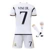 Спортивный костюм с футболкой для детей Real Madrid Vinicius - Футбольная форма - Полиэстер - 130-140 см - Белый