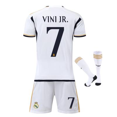 Спортивный костюм с футболкой для детей Real Madrid Vinicius - Футбольная форма - Полиэстер - 130-140 см - Белый