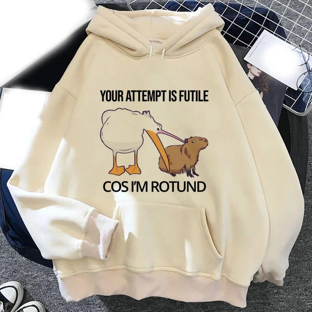 Kawaii Capybara Printed Hoodies Unisex Women Graphic Funny Casual Hoodie Sweatshirts Oversized Pullovers Unisex Tracksuits Clothing