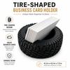 Tire Shaped Name Card Organizer Resin Business Card Storage Box New Card Stand  Office Desk Decor