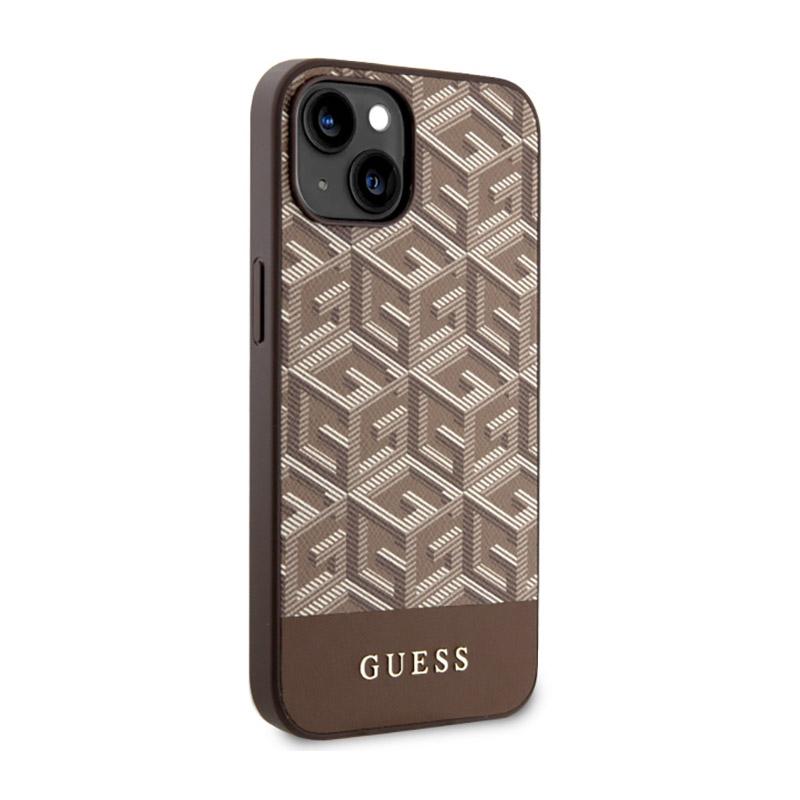 Guess Gcube Stripes Magsafe - Etui Iphone 14 Plus (Brązowy)