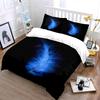 Blue feather on black. Bedding sets Duvet cover sets Duvet covers Pillowcases(1*Duvet Cover 2*Pillowcases without duvet insert)