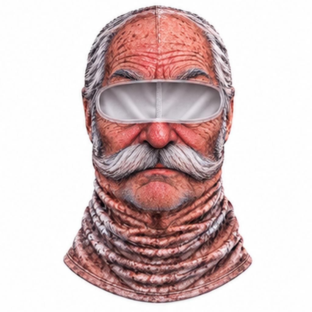 3D Print Balaclava Ski Mask Funny Face Design Full Head Neck Protection Novelty Winter Ski Mask For Skiing Snowboarding Gag Gift Men