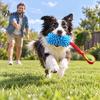 Pet Oral Care Teething Toys Dog Rope Toy, Durable Interactive Plush Tug with Reinforced Handles, Throw And Catch Dental Cleaning Polyester Chew