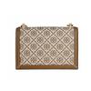 Tory Burch T Monogram Jacquard Woven Leather Trimmed Shoulder Bag Small Women shoulder bag Hazelnut-Brown 135845-371