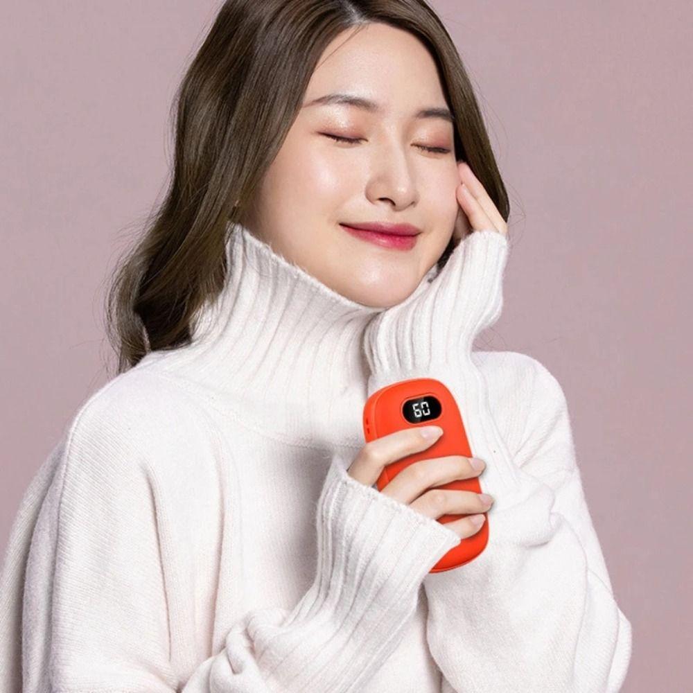 Digital Display Pocket Warmer Rechargeable Pocket Heater Multi-Function Hand Warmers Winter