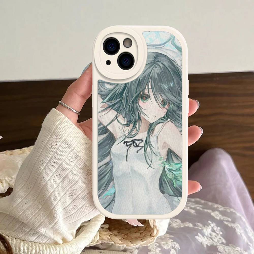 Чехол для телефона с изображением игры Horror Saya No Uta для iPhone 16 15 14 13 12 11 Pro Max Plus Кожаный Мягкий Чехол
