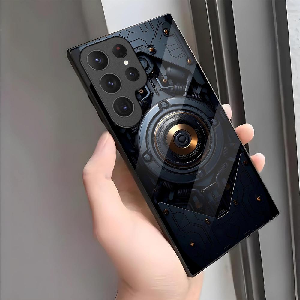 Tide Cool Boys Чехол из стекла для телефона Samsung A35 Чехол-механическое устройство для S25Ultra Жесткий для S21Plus